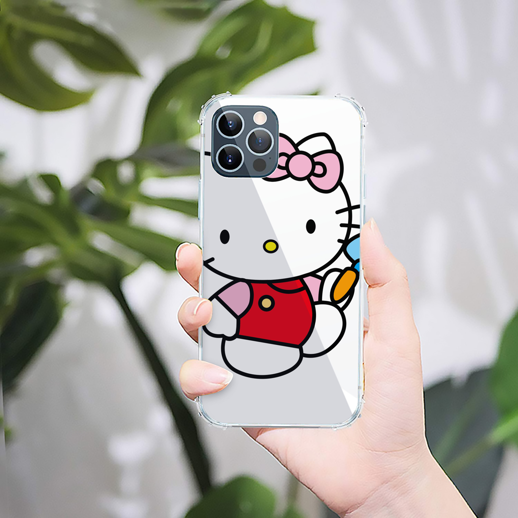 （画像用） Hello Kitty ハローキティ 【iPhone 12シリーズ対応】透明スマホケース（クリアソフトケース）